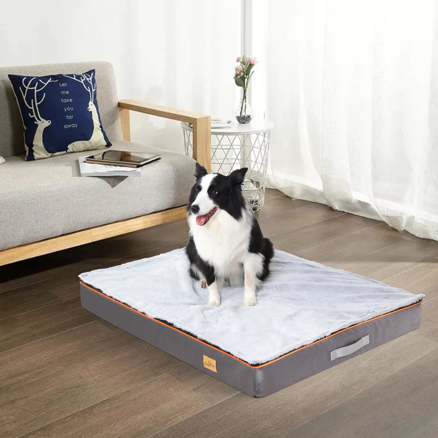 BINGOPAWCN Orthopedic Dog Bed Padded With Washable Cover