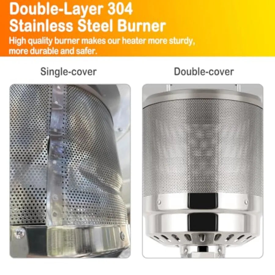 XMSJ 50000 BTU Propane Patio Heater With Table Outdoor Use