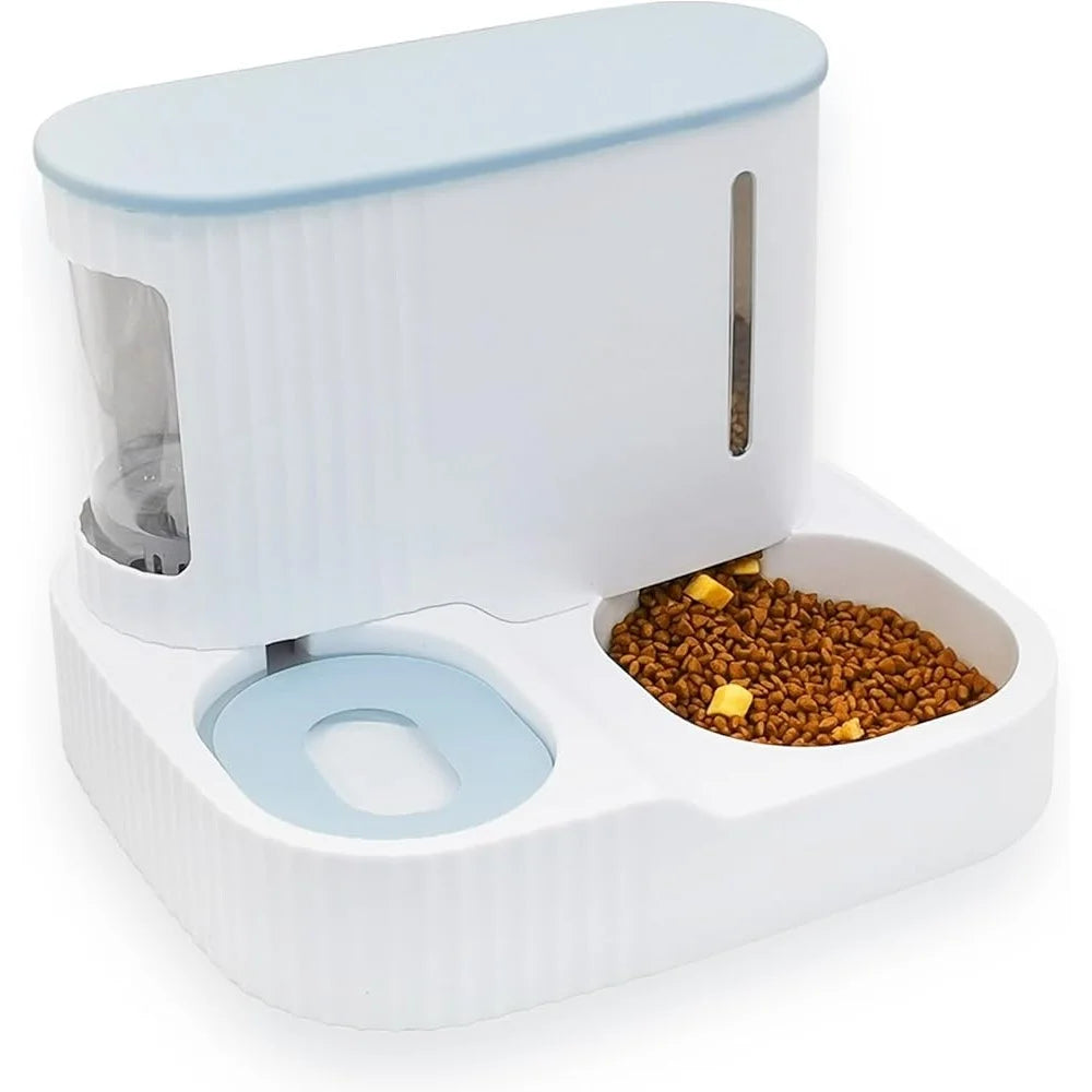Pet Gravity Feeder Waterer 2 In 1 Automatic Food Bowl