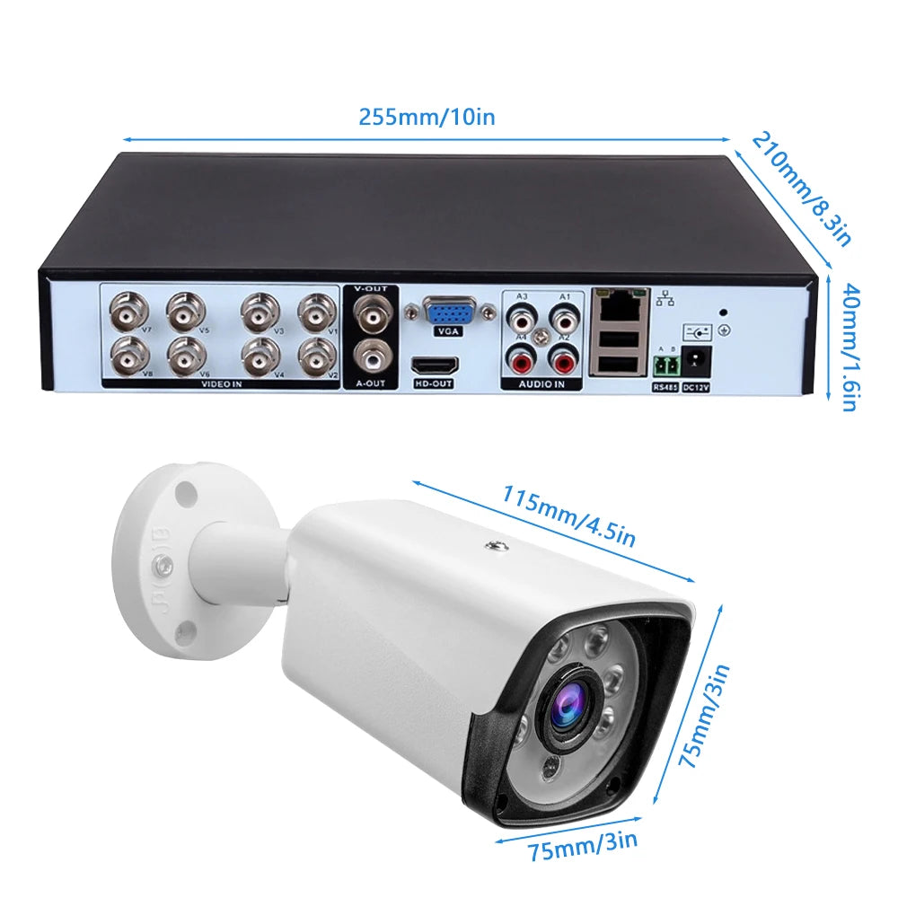 Marzony 4K CCTV Security System With 5MP Cameras Vision