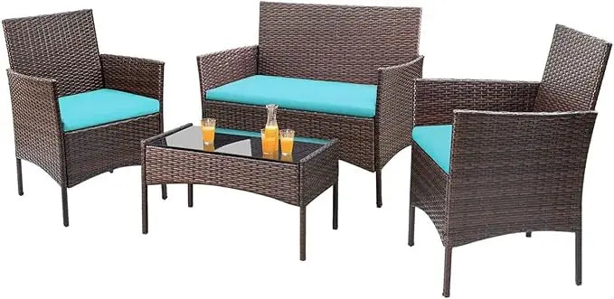 Outdoor Patio Furniture Set Rattan Chair Wicker Garden Balcony