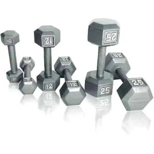 20lb Cast Iron Hex Dumbbell Anti Roll One Piece Home Gym