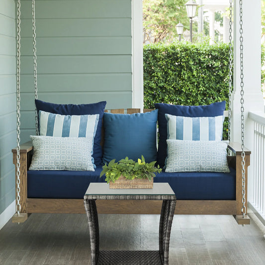 Outdoor Patio Wicker Side Table With Glass Top and Storage