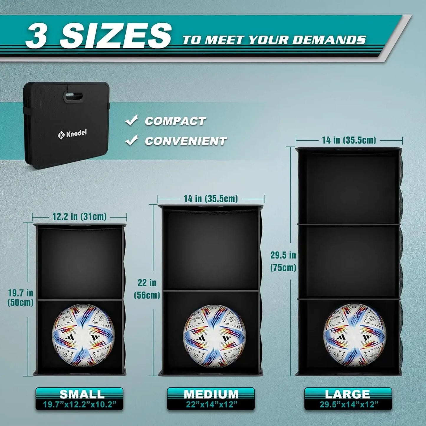 Foldable Car Trunk Organizer With Reinforced Handles For Vehicles