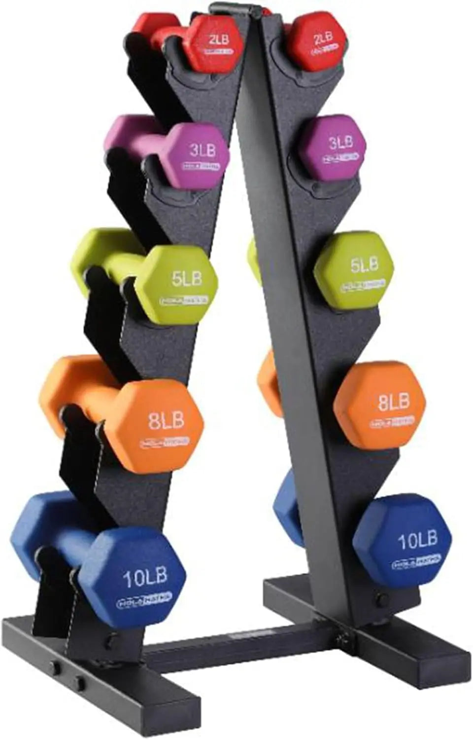 Neoprene Dumbbell Set With Rack For Home Workouts