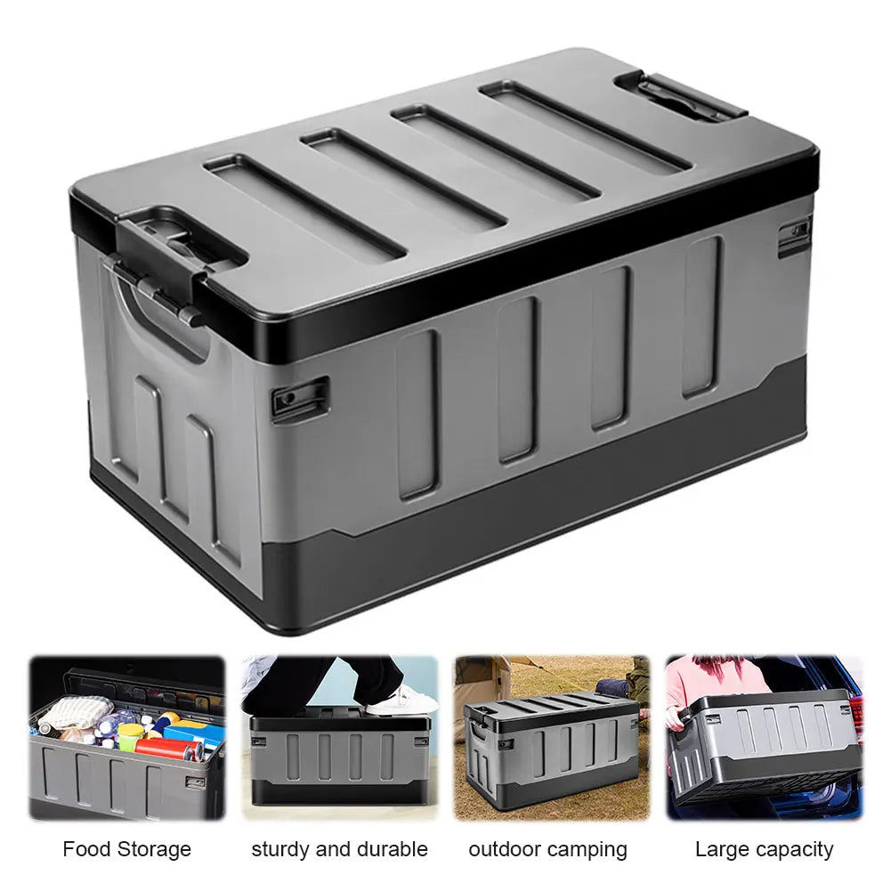 MOJOYCE Outdoor Camping Storage Box with Lid and Handles