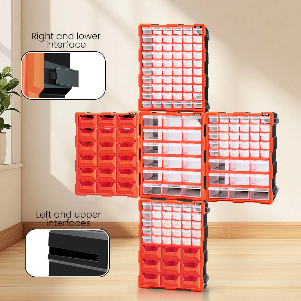 AIRAJ HeavyDuty Polypropylene Drawer Storage Cabinet Organizer DesignedFor BeadLego