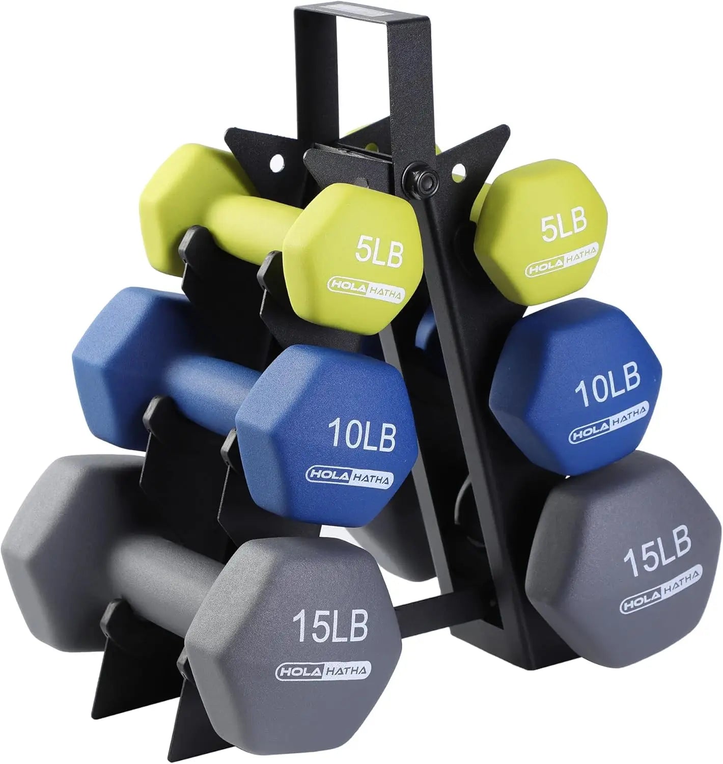 Neoprene Dumbbell Set With Rack For Home Workouts