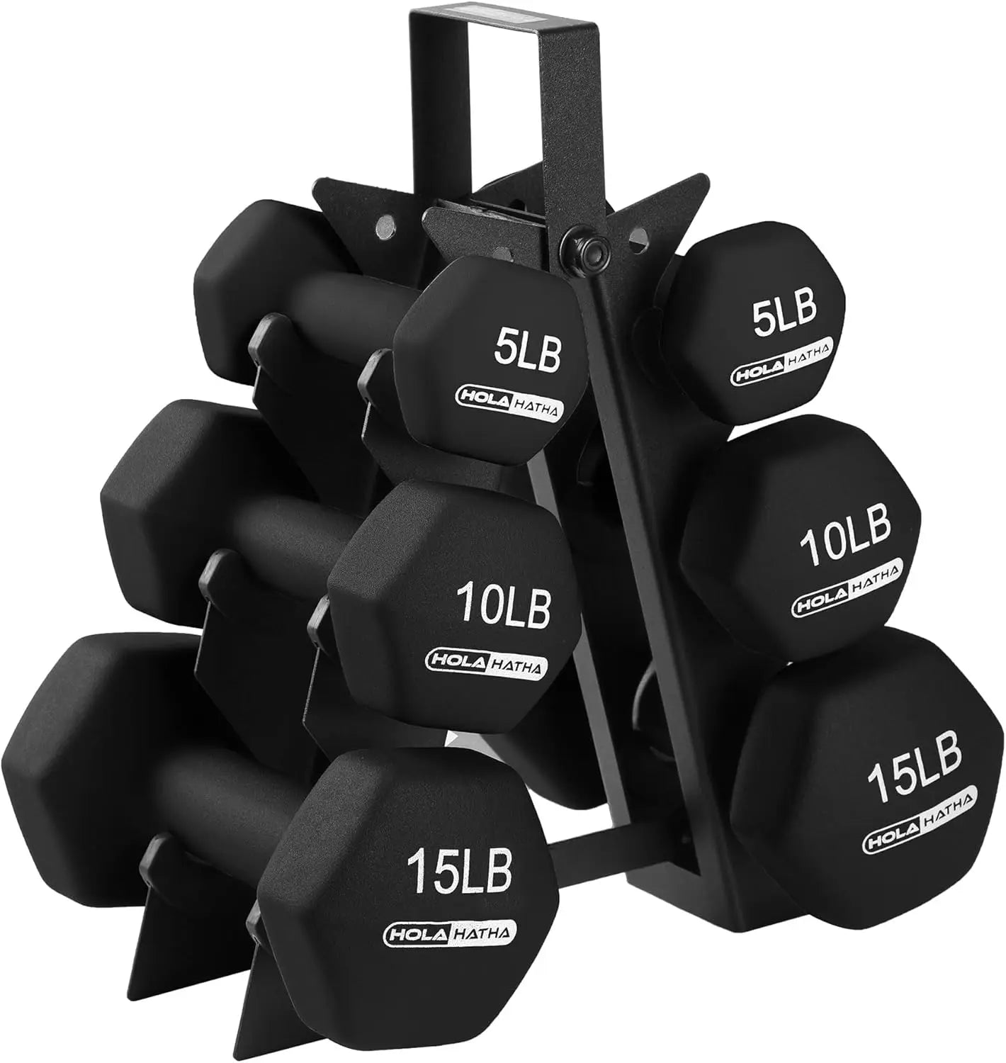 Neoprene Dumbbell Set With Rack For Home Workouts