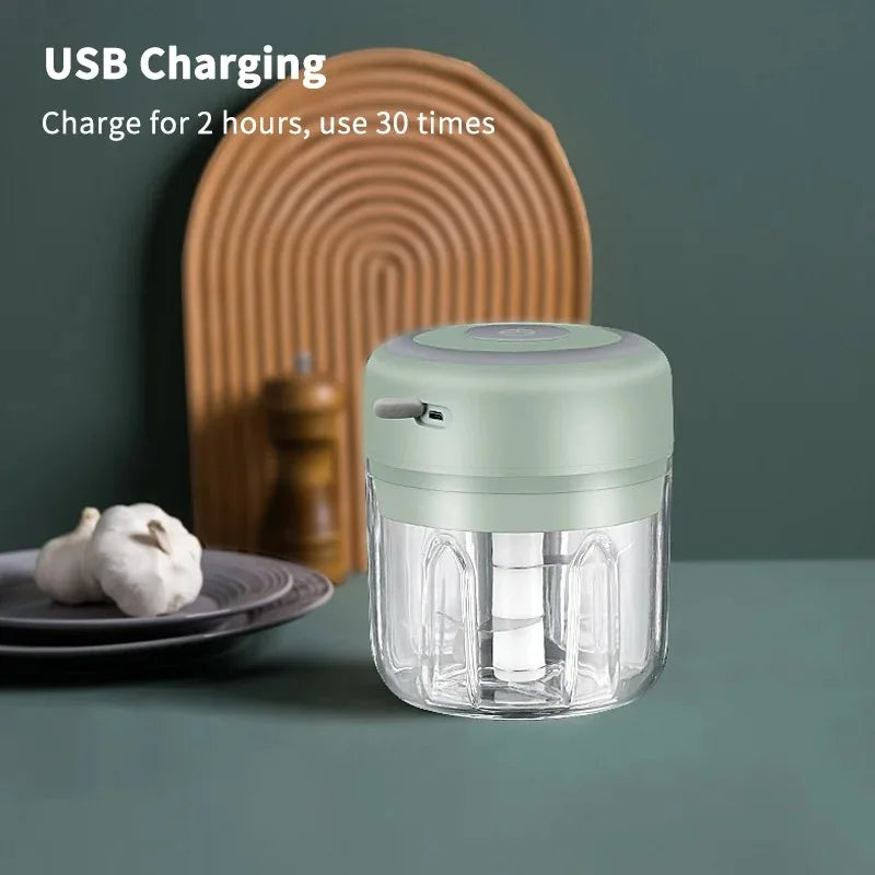 Fruit And Vegetable Garlic Crusher Mini Wireless USB Chopper