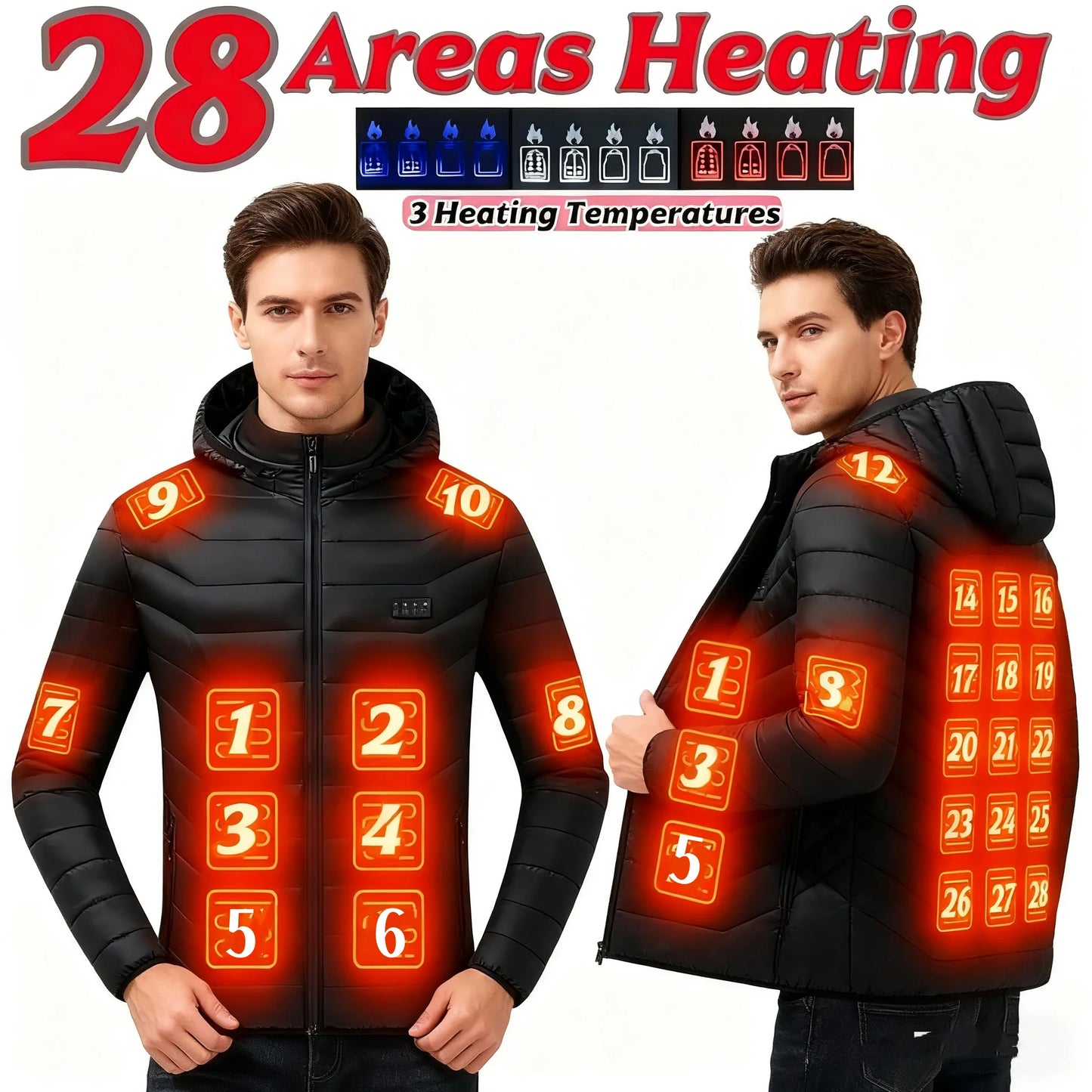 XIAOTREECN Heated Jacket for Men and Women USB Thermal Clothing