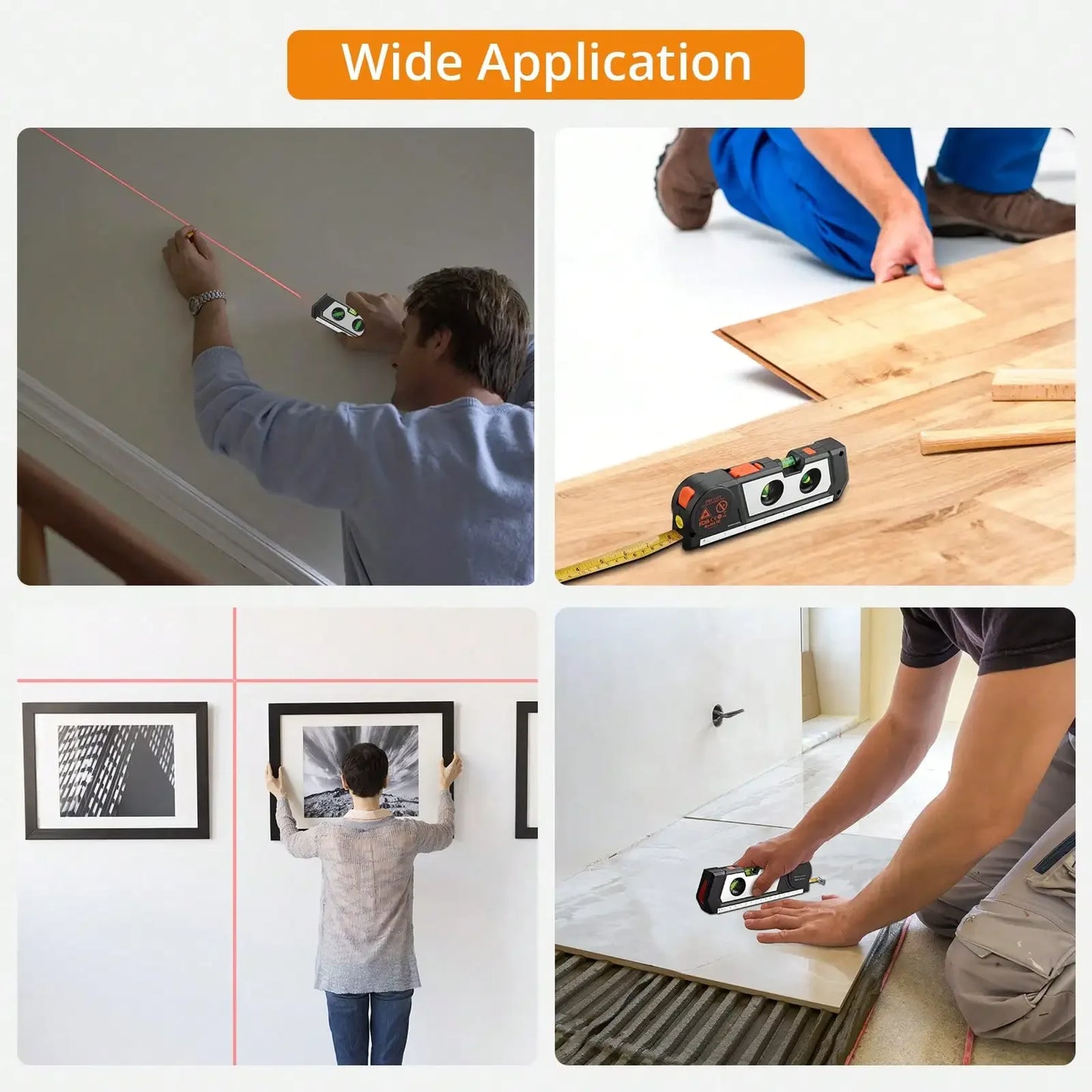 Multipurpose Cross Line Laser Level Tool For Hanging