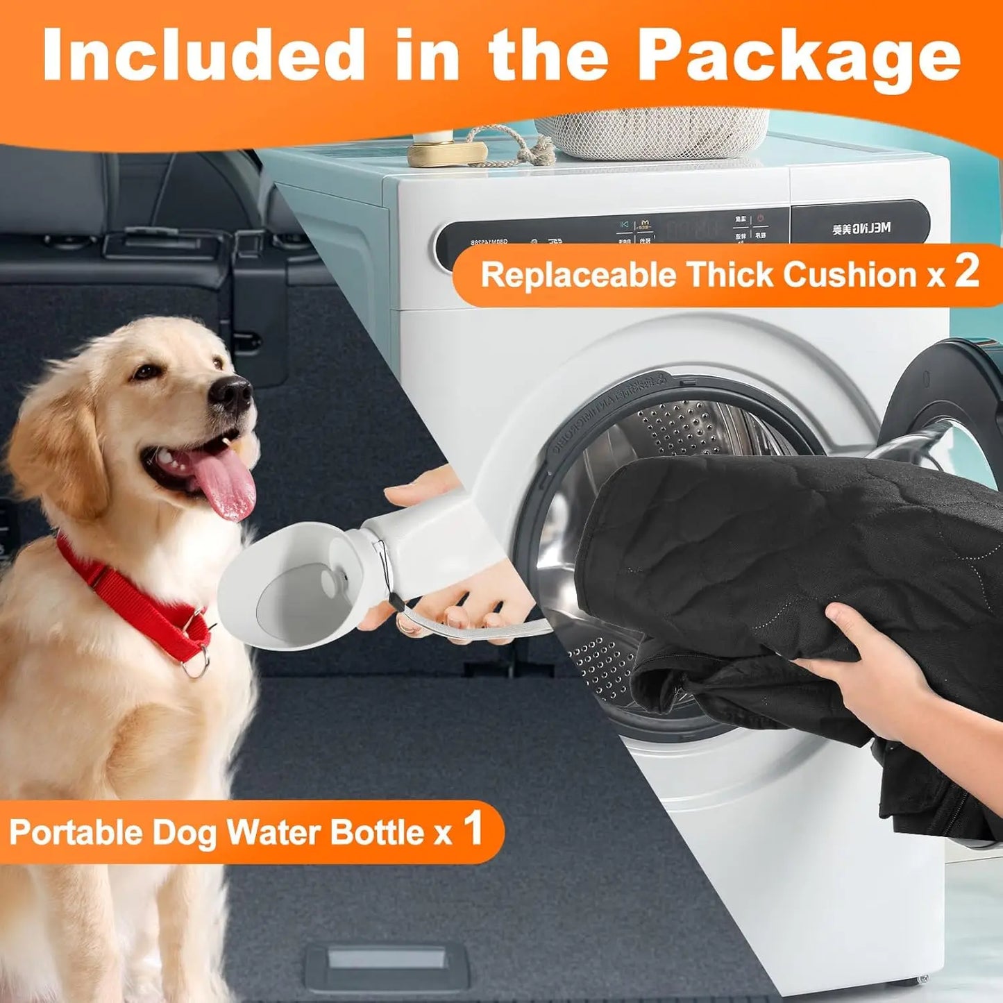 Wedyvko Waterproof Dog Car Seat Cover Hammock Protector
