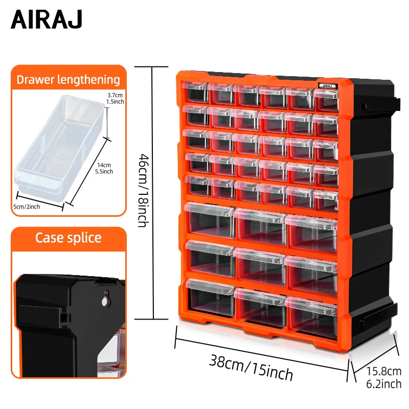 AIRAJ HeavyDuty Polypropylene Drawer Storage Cabinet Organizer DesignedFor BeadLego
