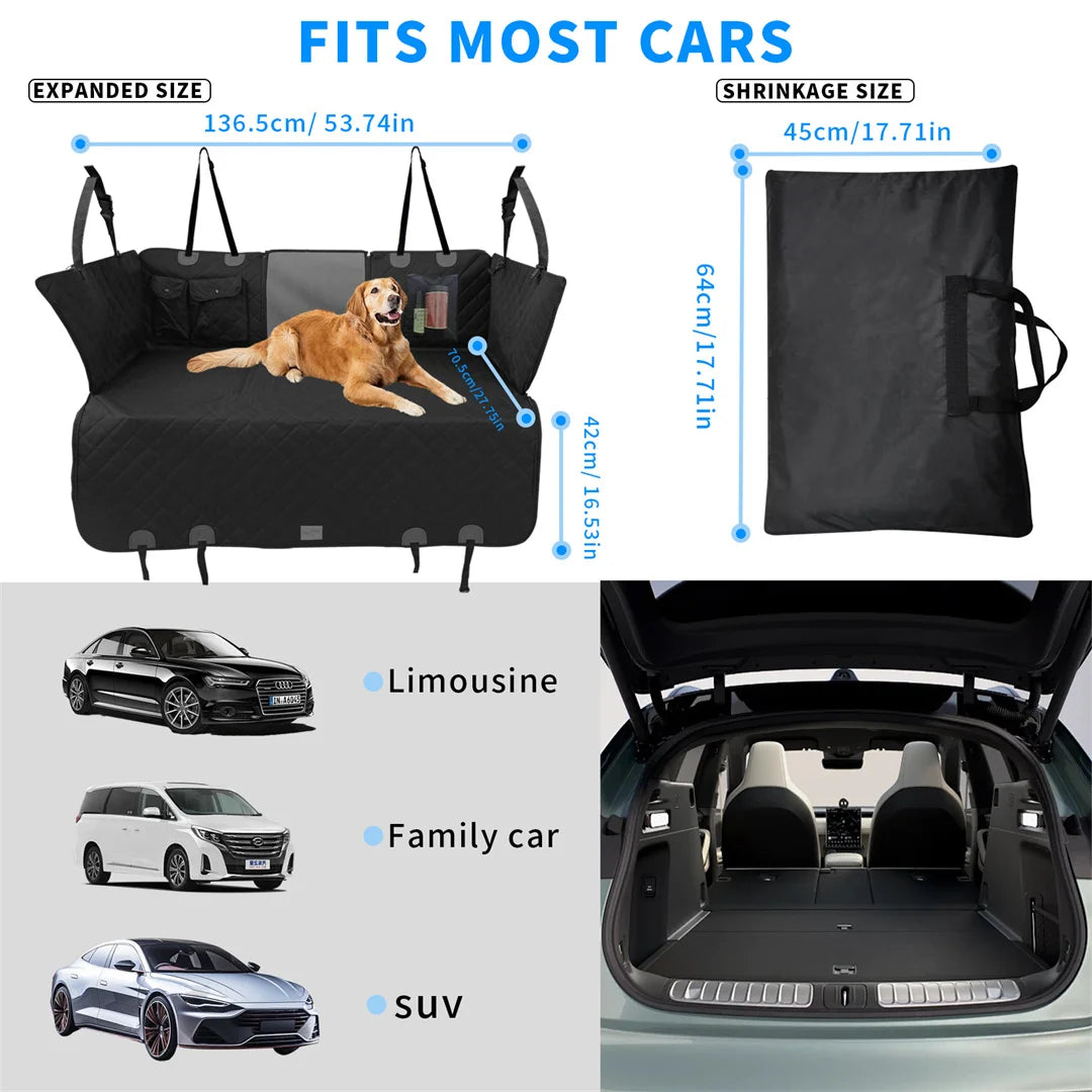 BINGOPAWCN Waterproof Dog Car Seat Cover Hammock Back Seat