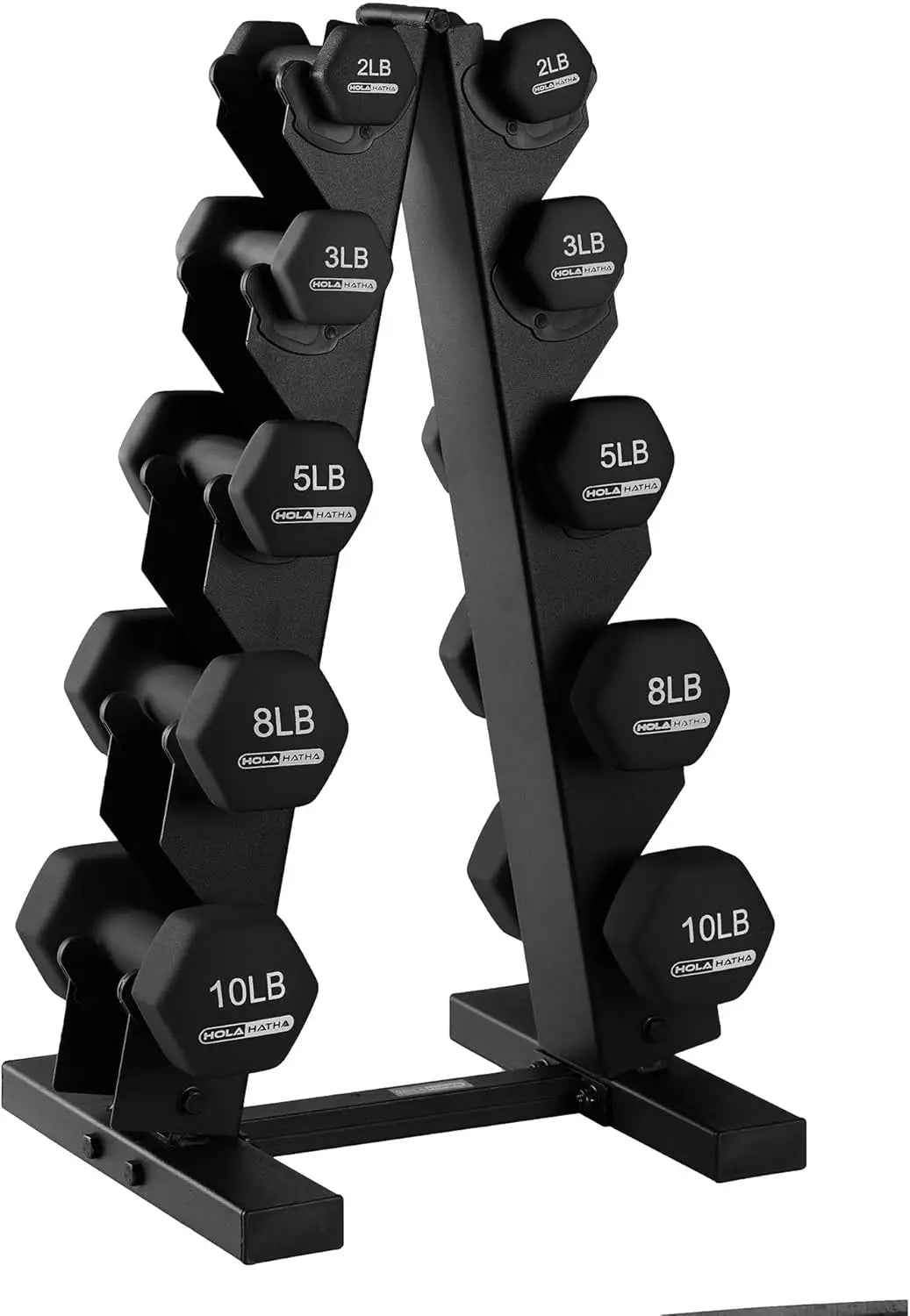 Neoprene Dumbbell Set With Rack For Home Workouts