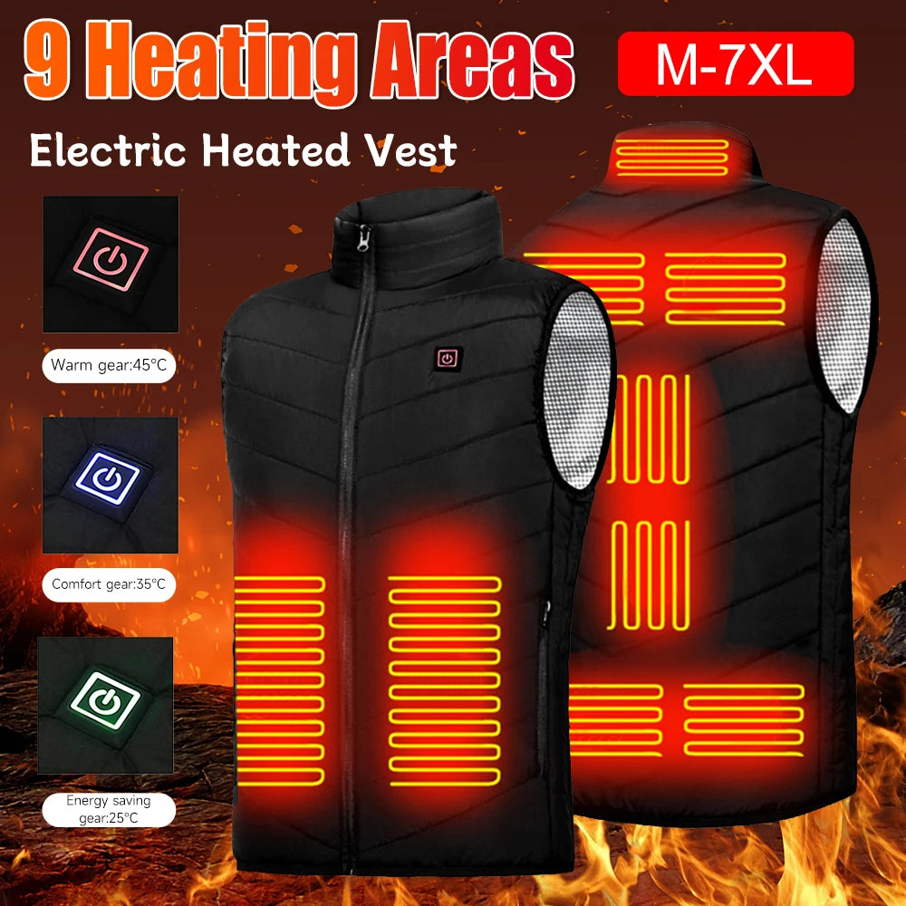 Sikiwind 9 Areas Heated Vest Jacket for Men and Women