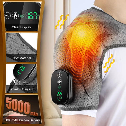 PASTSKY Electric Heating Shoulder Massage Belt For Back And Shoulders