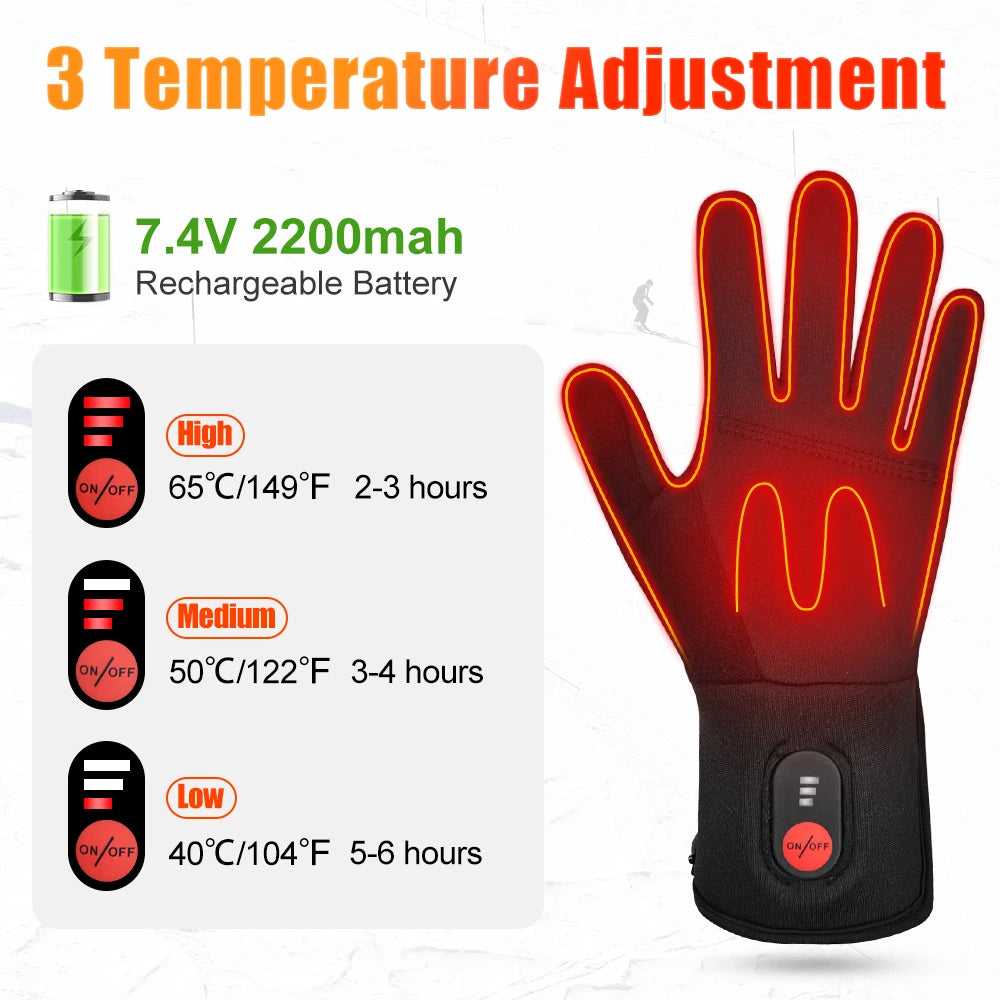 Snow Deer Heated Waterproof Gloves Touchscreen Motorcycle