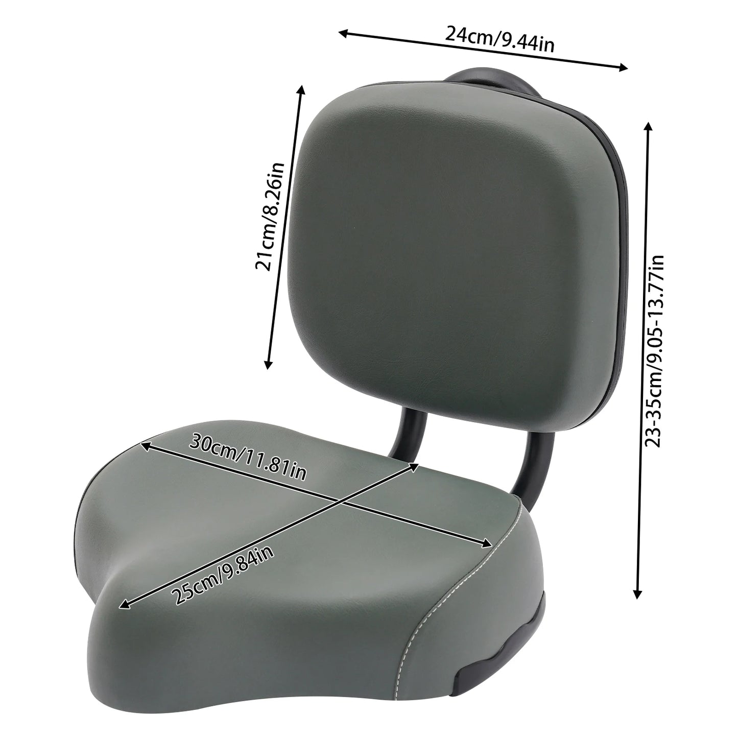 Bike Seat With Backrest For Tricycle And Electric Bikes