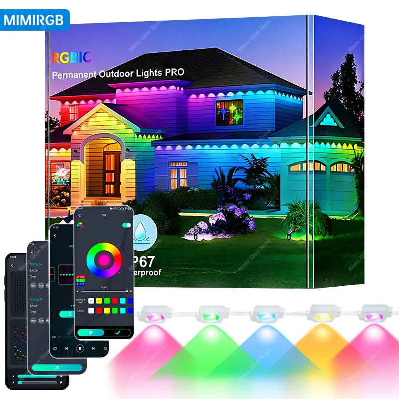 MIMIRG Outdoor Eaves Lights RGBIC Alexa App Control