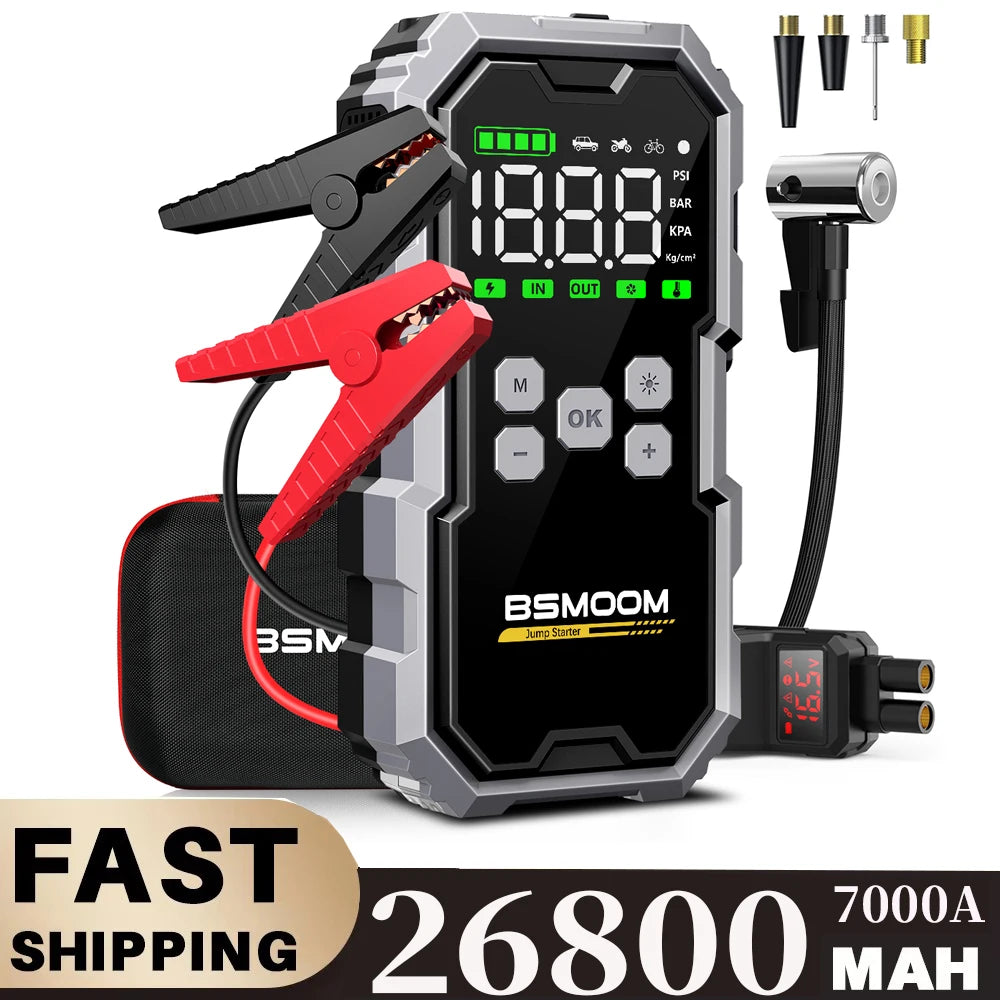BSMOOM 12V Car Jump Starter Power Bank Emergency Booster