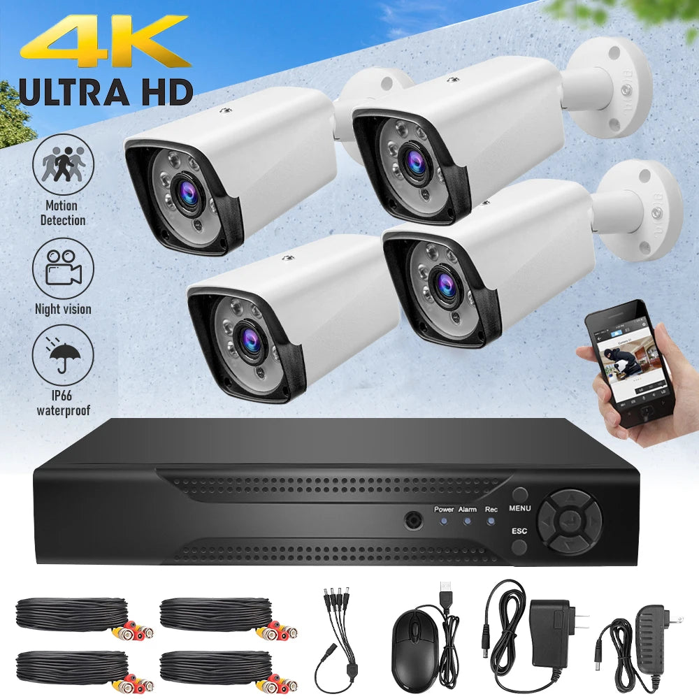 Marzony 4K CCTV Security System With 5MP Cameras Vision