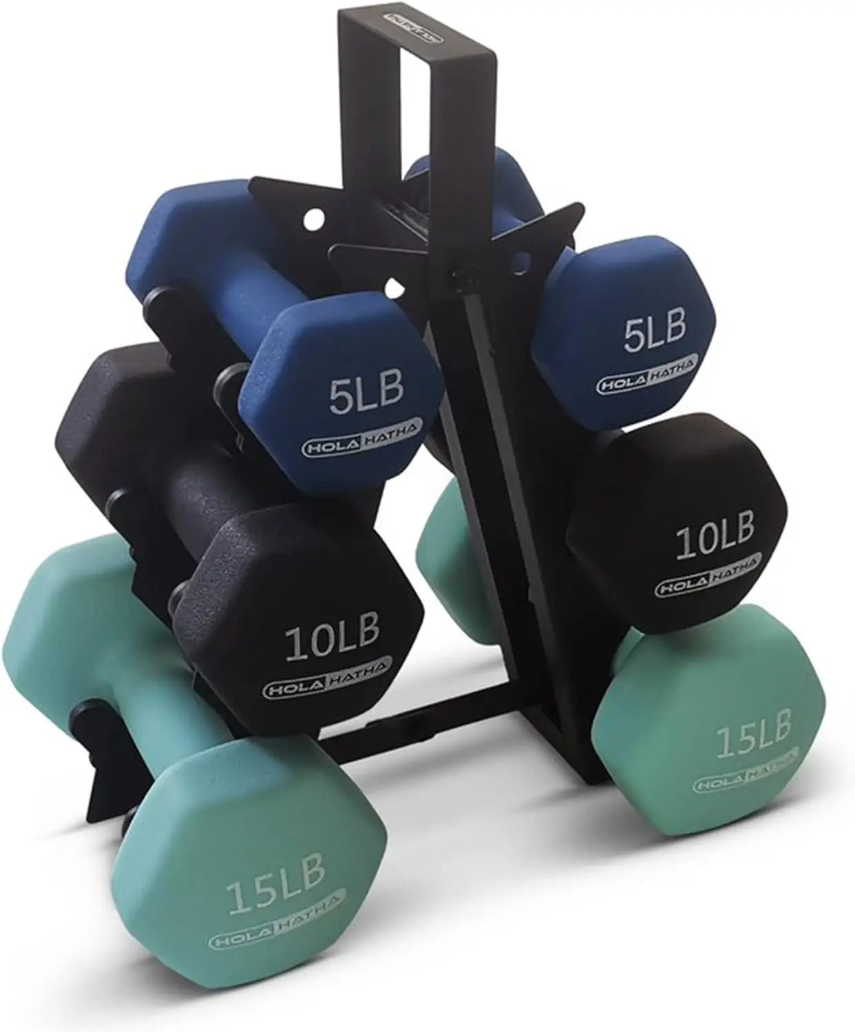 Neoprene Dumbbell Set With Rack For Home Workouts