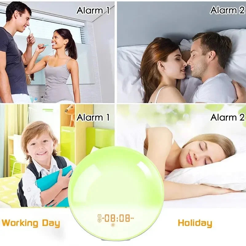 Sunrise Alarm Clock Wake Up Light With FM Radio Night Light
