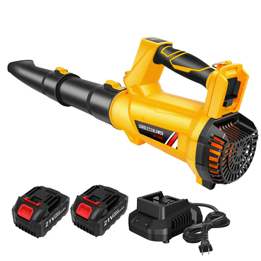 Cordless Leaf Blower Electric 21V With Dual 6.0Ah Batteries