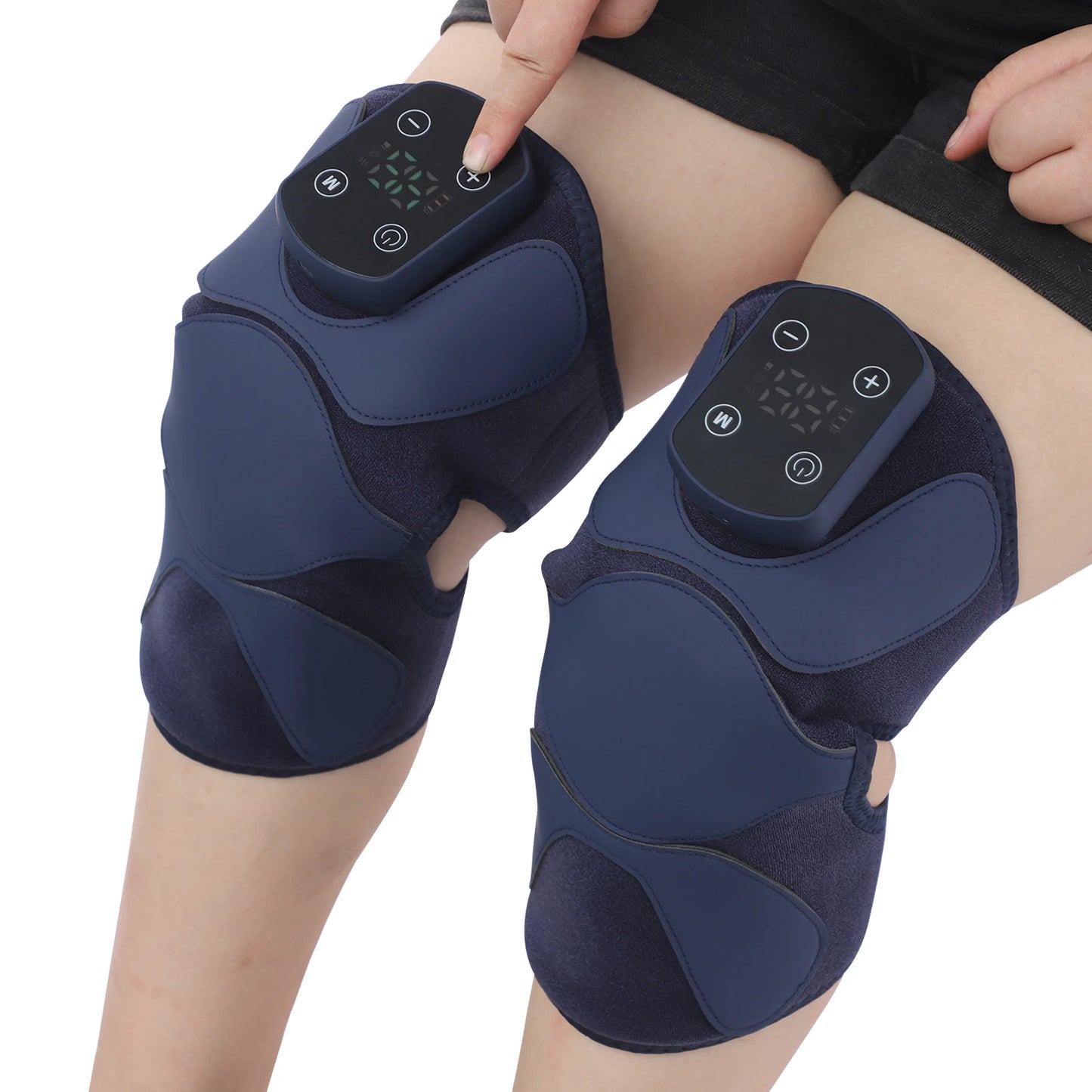 LeG Heating And Vibrating Knee Massager With 2 Straps
