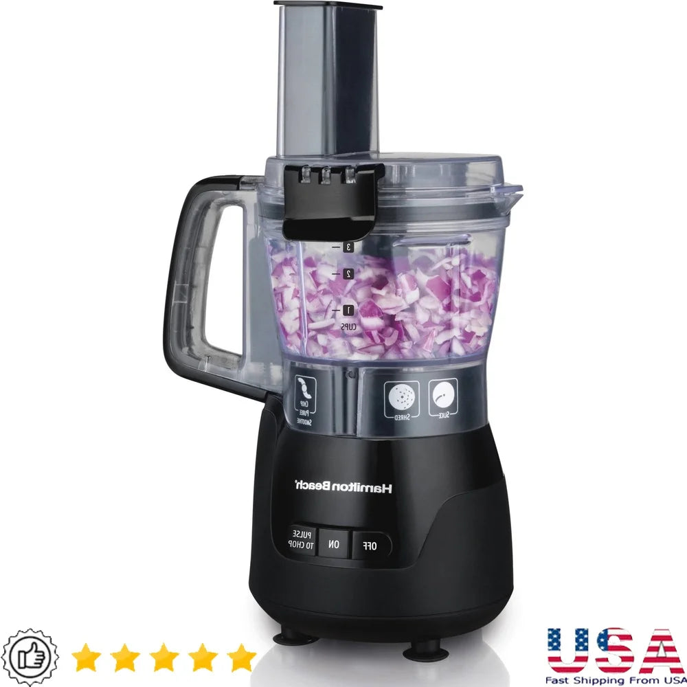 XMSJ Compact Food Processor Blade Chopper Blender Slicer