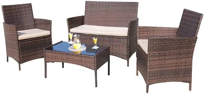 Outdoor Patio Furniture Set Rattan Chair Wicker Garden Balcony