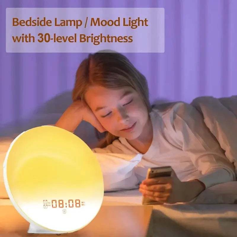 Sunrise Alarm Clock Wake Up Light With FM Radio Night Light