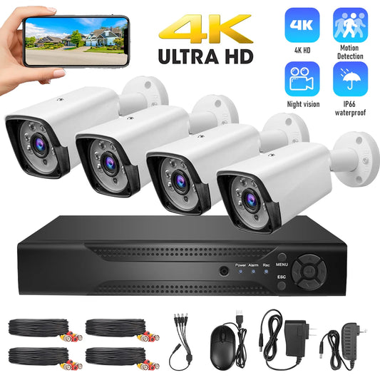 Marzony 4K CCTV Security System With 5MP Cameras Vision