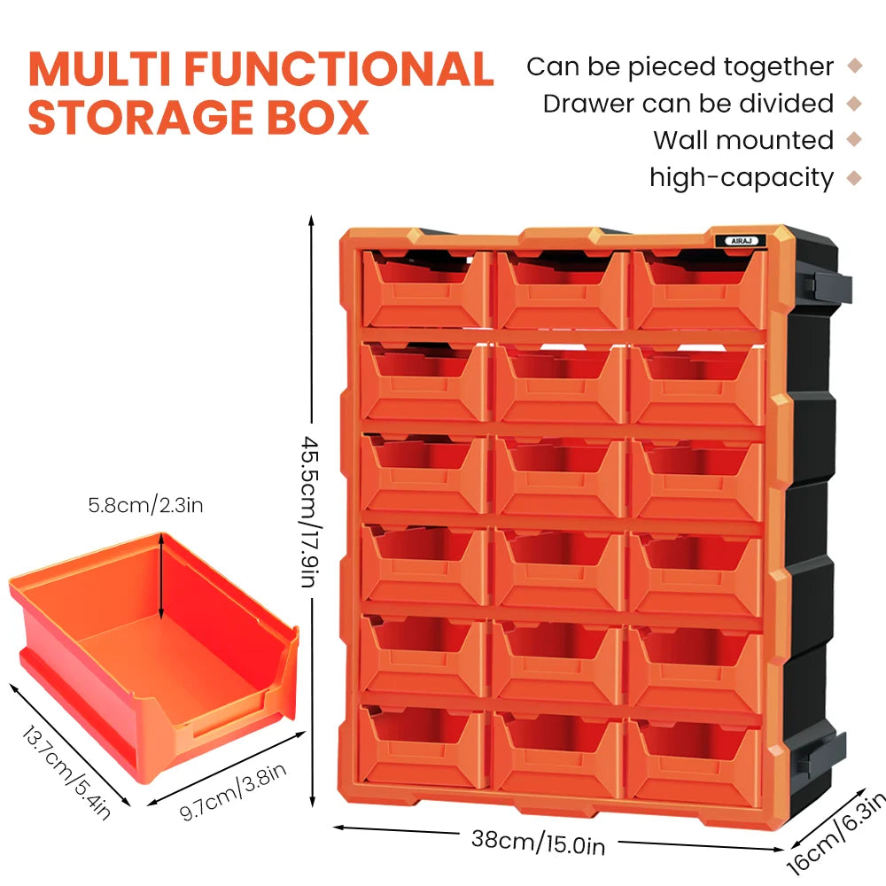 AIRAJ HeavyDuty Polypropylene Drawer Storage Cabinet Organizer DesignedFor BeadLego