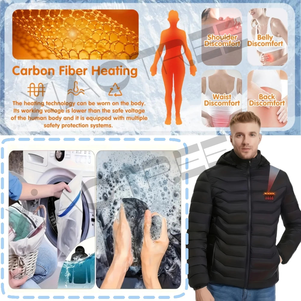 XIAOTREECN Heated Jacket for Men and Women USB Thermal Clothing