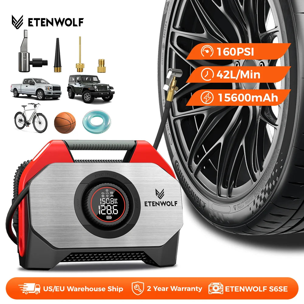 ETENWOLF S6SE Portable Air Compressor Dual Cylinder