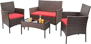 Outdoor Patio Furniture Set Rattan Chair Wicker Garden Balcony