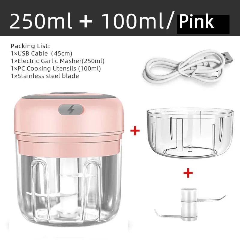 Fruit And Vegetable Garlic Crusher Mini Wireless USB Chopper