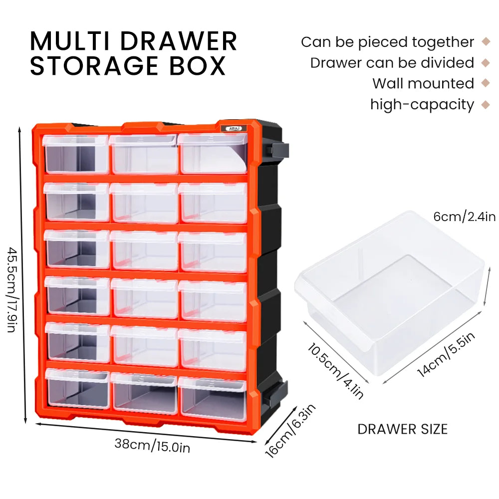 AIRAJ HeavyDuty Polypropylene Drawer Storage Cabinet Organizer DesignedFor BeadLego