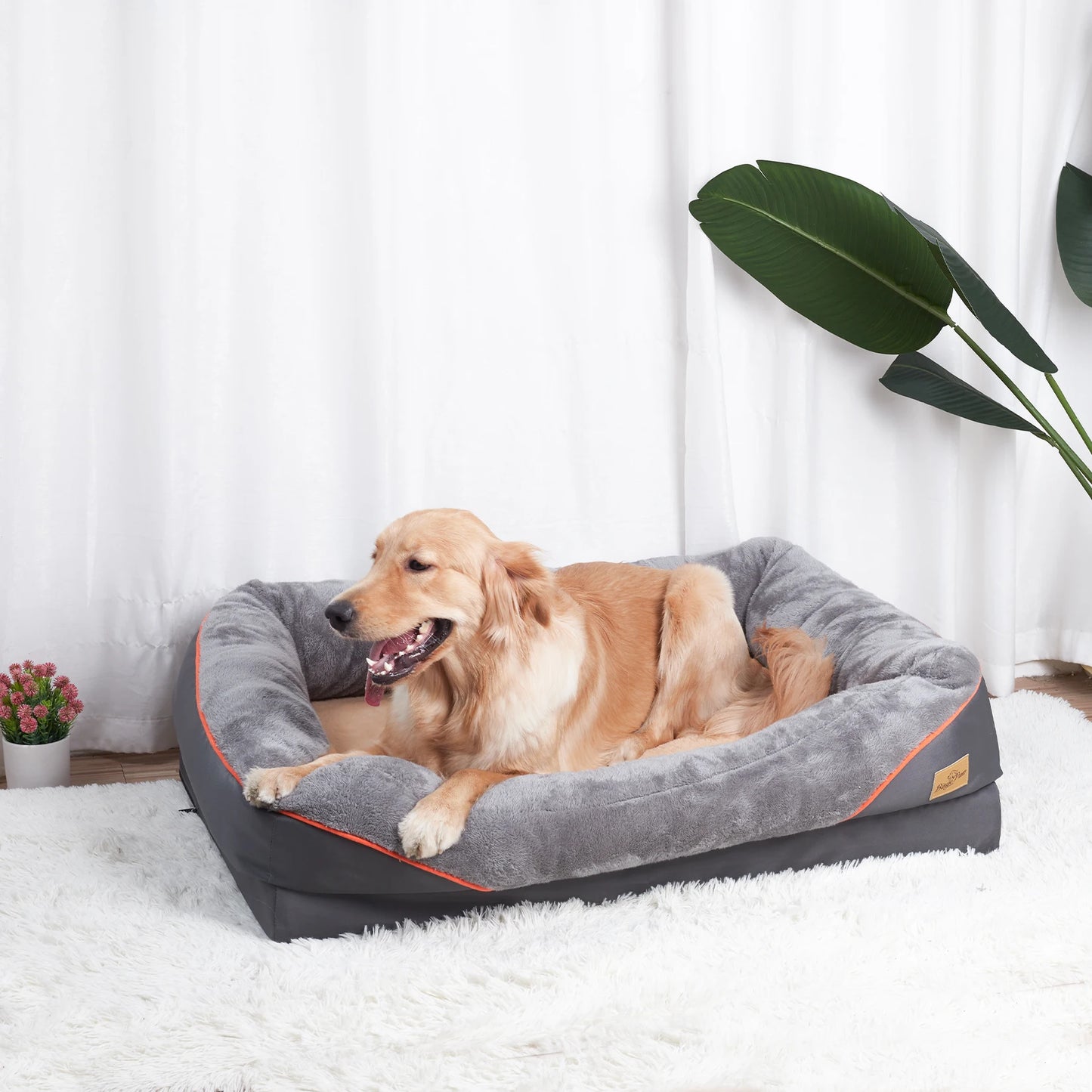BINGOPAW Dog Bed Anti Allergy Fleece Washable Cover