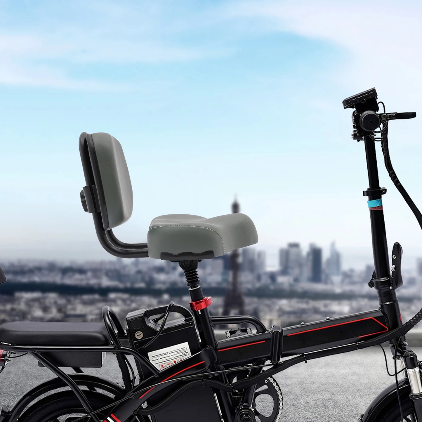 Bike Seat With Backrest For Tricycle And Electric Bikes