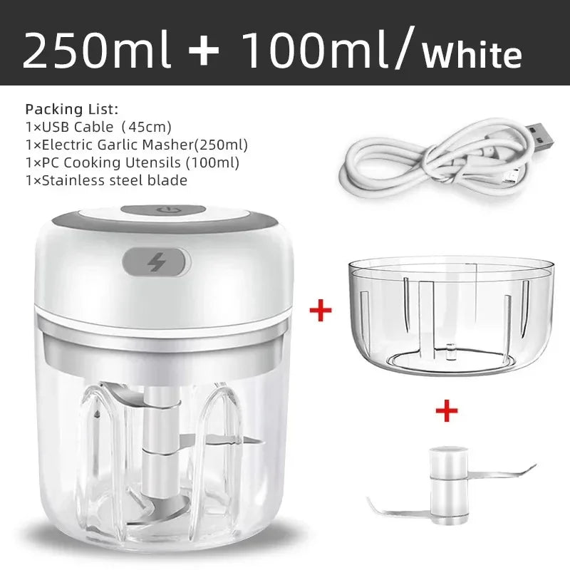 Fruit And Vegetable Garlic Crusher Mini Wireless USB Chopper