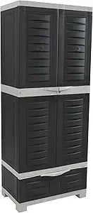 Lockable Storage Cabinet With Adjustable Shelves For GarageWorkstation Office Home