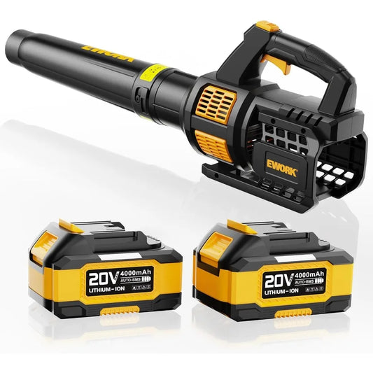 Cordless 20V Leaf Blower with 2x4.0Ah Batteries and Charger