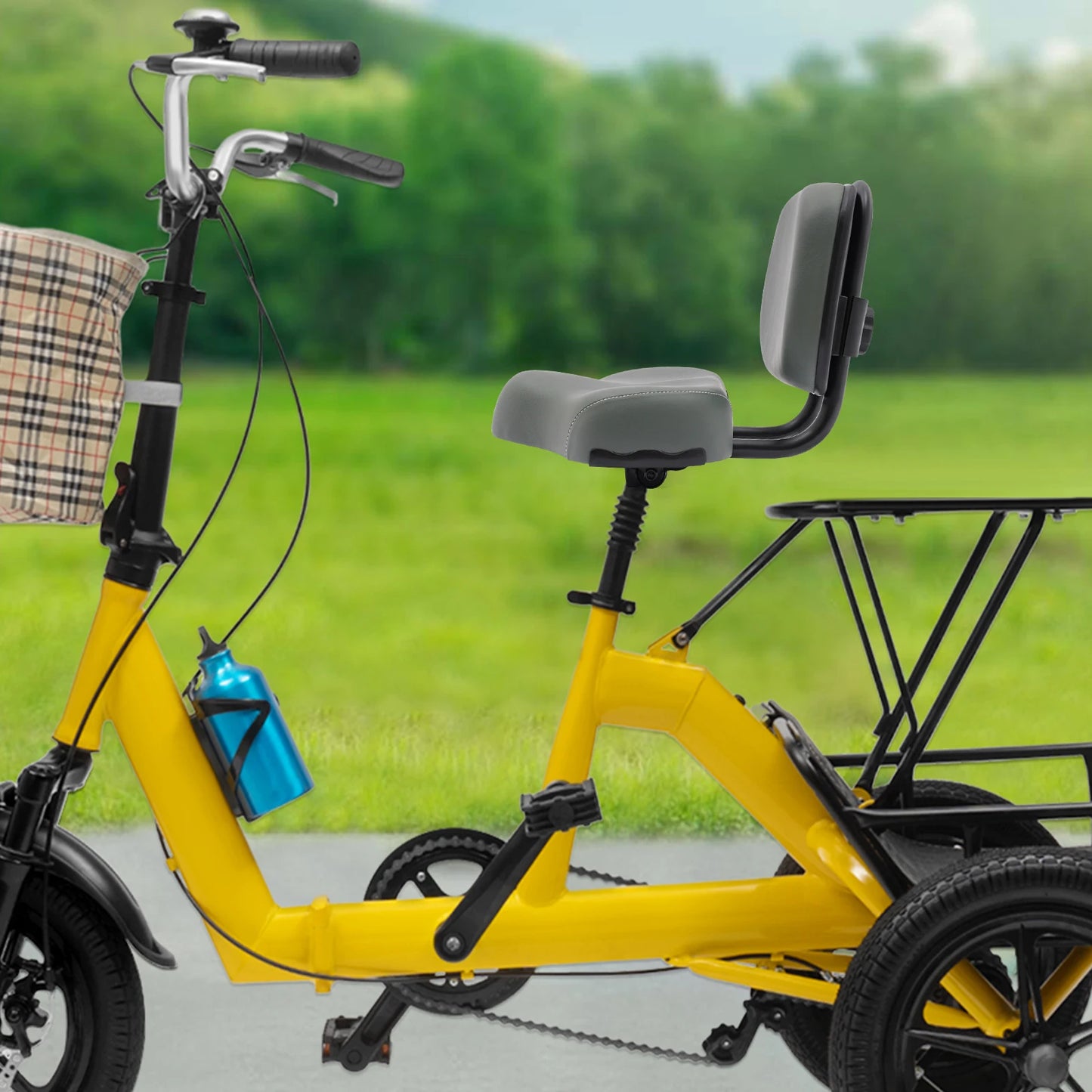 Bike Seat With Backrest For Tricycle And Electric Bikes