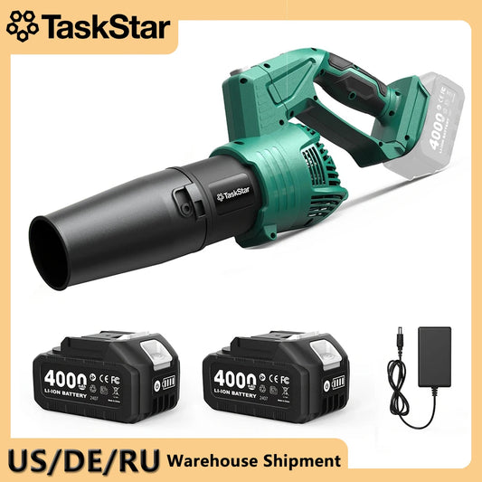 TaskStar Cordless Leaf Blower 5 Speed Settings With 4000mAh Batteries