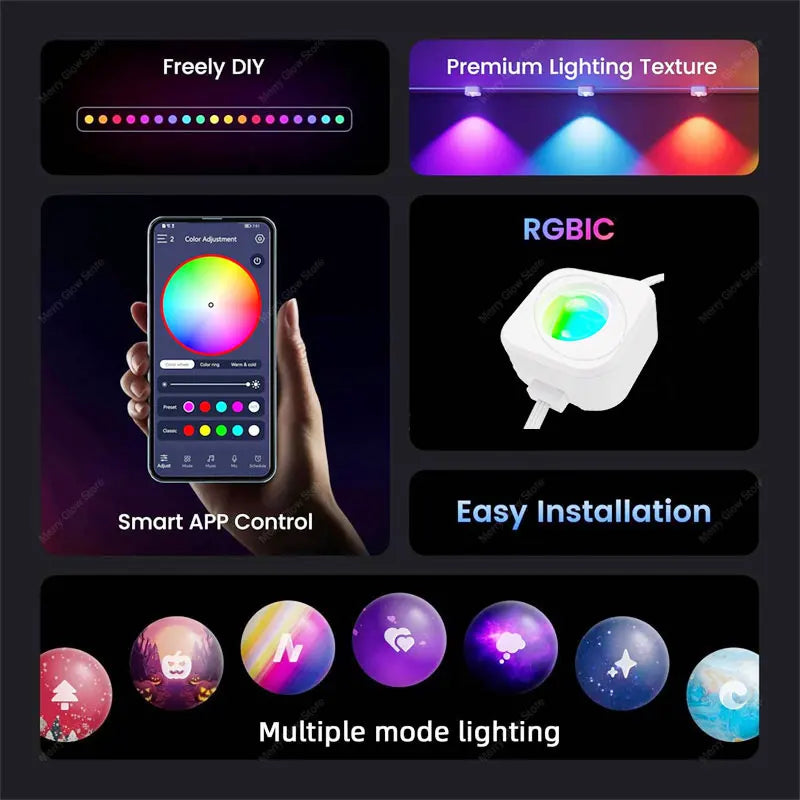 MIMIRG Outdoor Eaves Lights RGBIC Alexa App Control