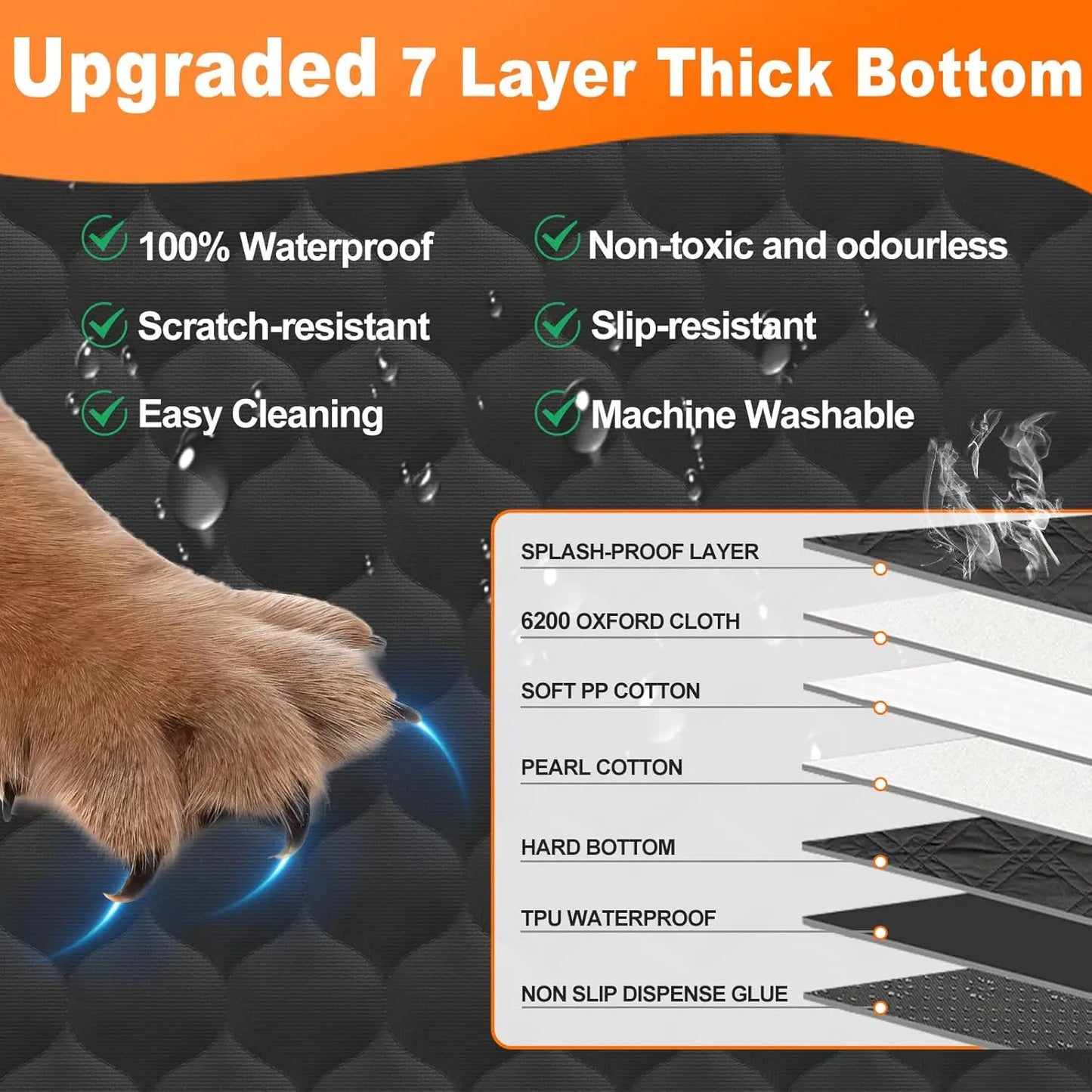 Wedyvko Waterproof Dog Car Seat Cover Hammock Protector